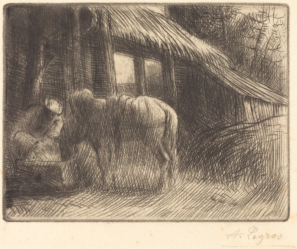 Drycketråg, 2:a tallrik av Alphonse Legros