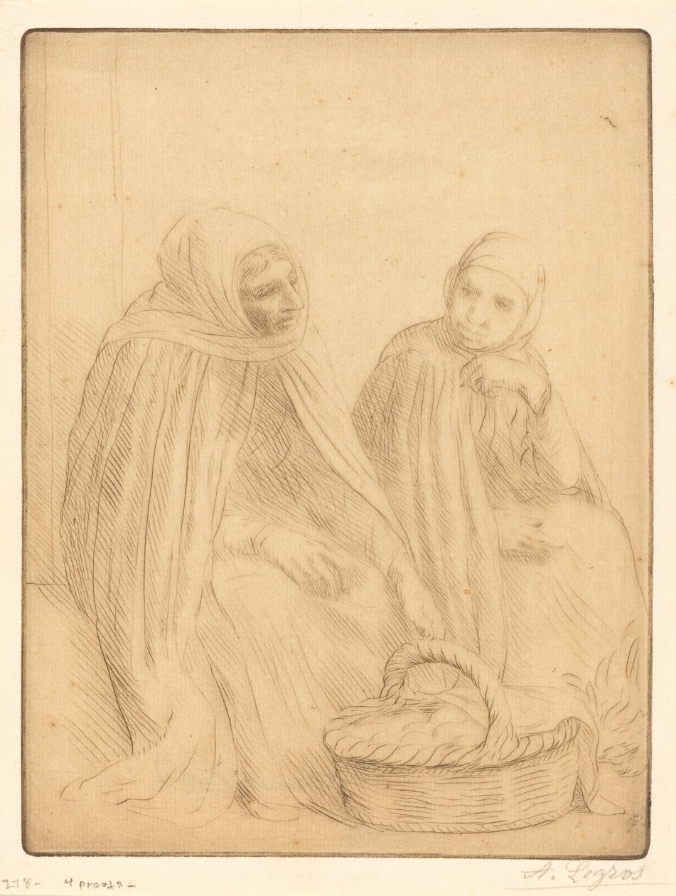Äggförsäljare, 1:a tallrik Äggförsäljare. av Alphonse Legros