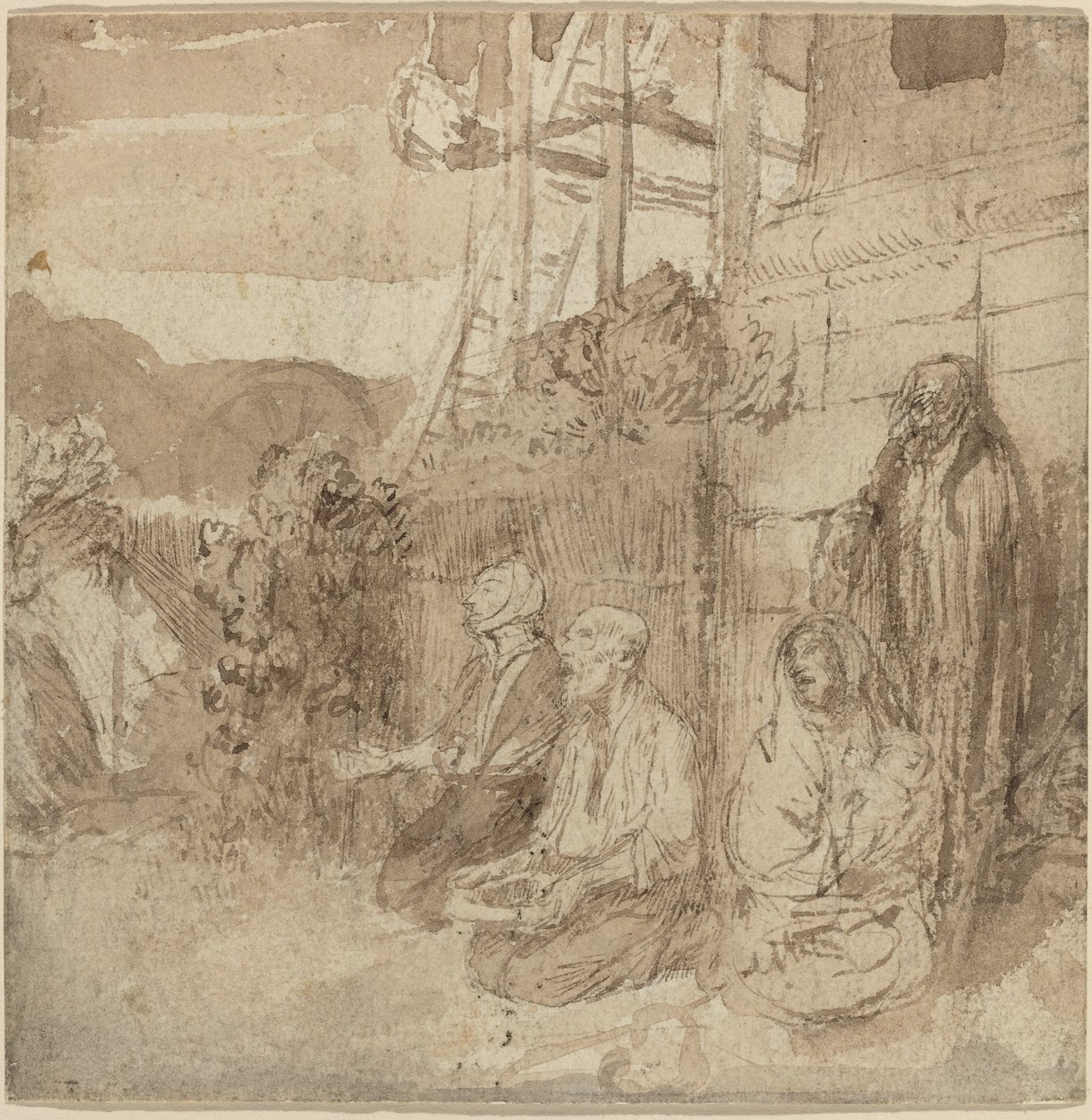engelska tiggare av Alphonse Legros