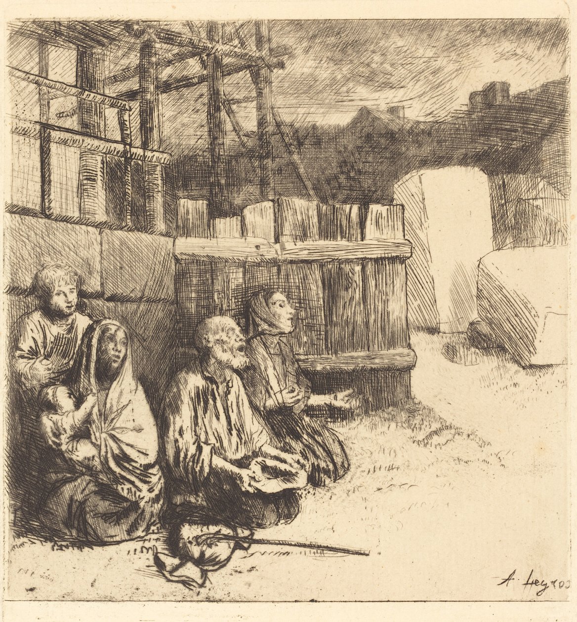 Engelska tiggare Engelska tiggare, 1875. av Alphonse Legros