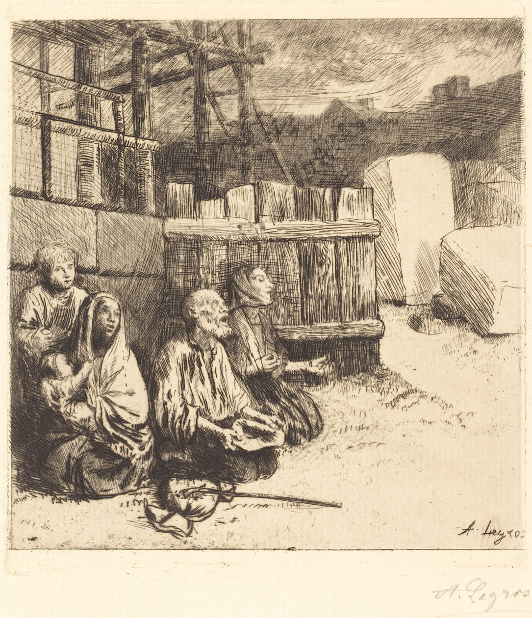 Engelska tiggare Engelska tiggare, 1875. av Alphonse Legros