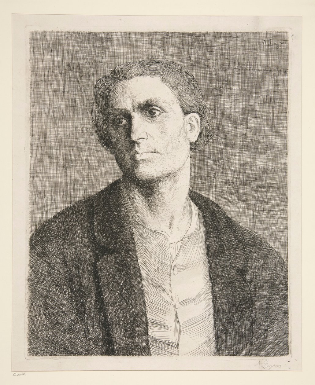 huvudstudie av Alphonse Legros