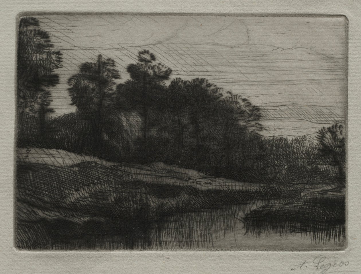 Kväll. av Alphonse Legros