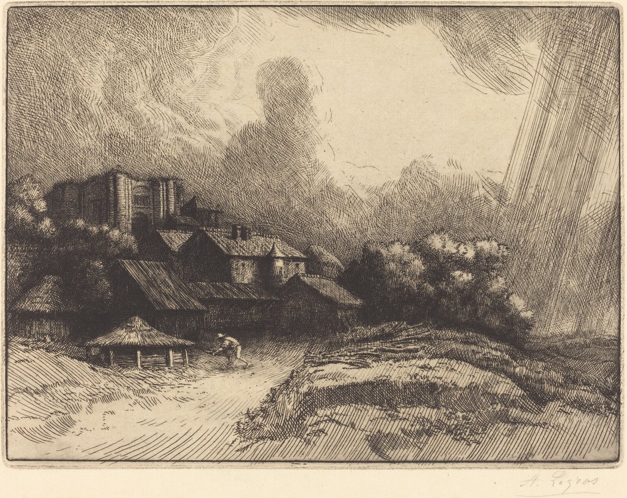 Gård vid klostret av Alphonse Legros
