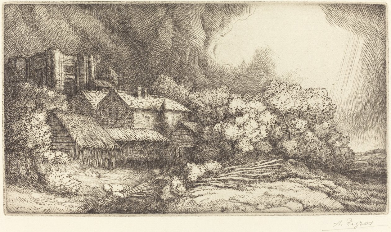 Gård vid klostret av Alphonse Legros