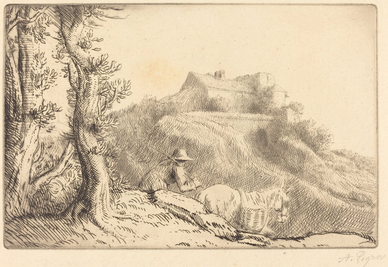 Gård på en kulle av Alphonse Legros