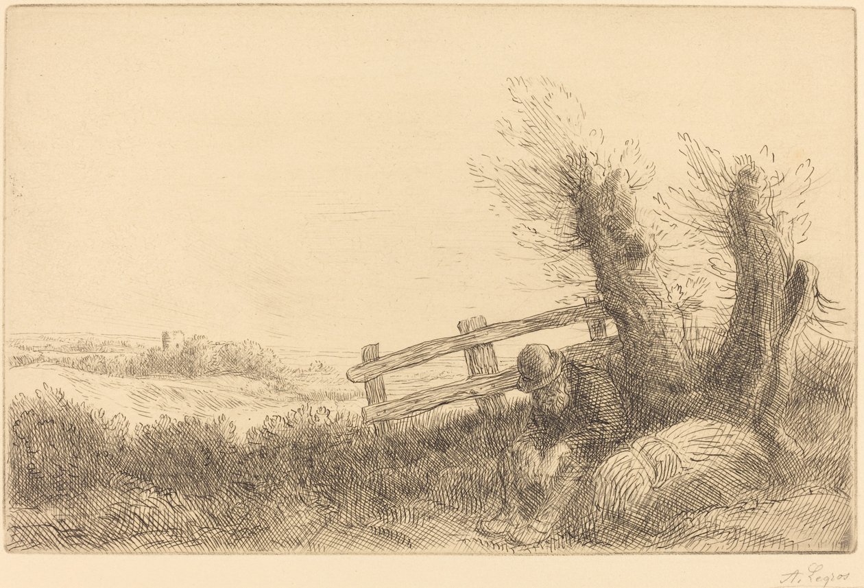 Bonde liggande av Alphonse Legros