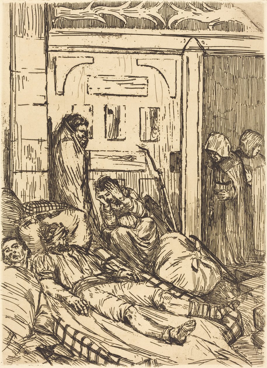 Fältsjukhus (Ambulansen) av Alphonse Legros