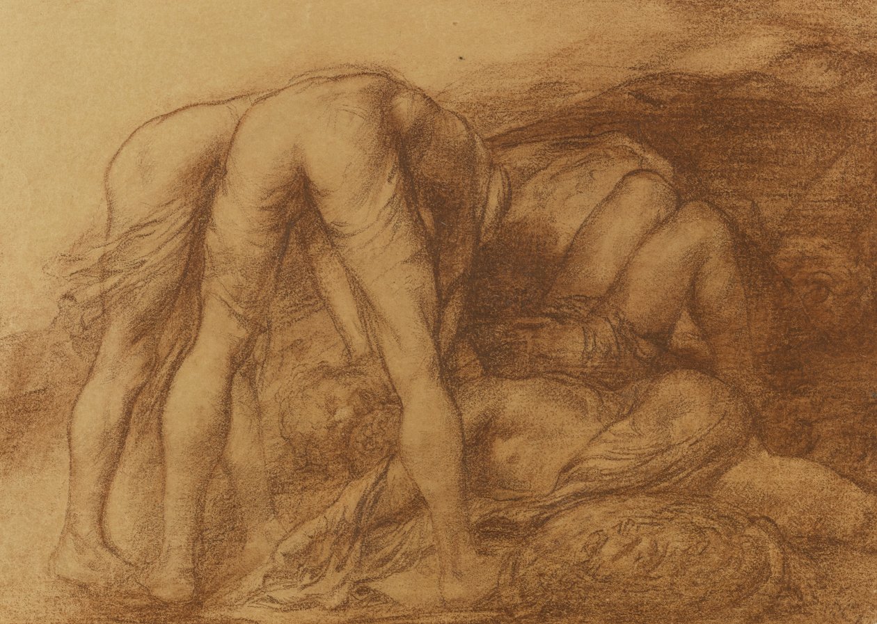 Figurer som tar bort döda soldater av Alphonse Legros
