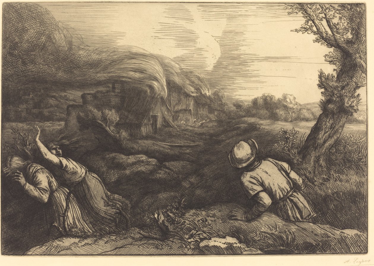 Eld i byn Elden i byn. av Alphonse Legros