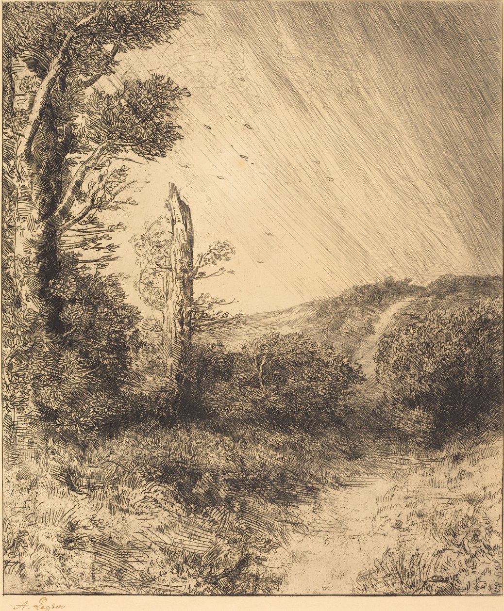 Vindpust Vindbyen. av Alphonse Legros