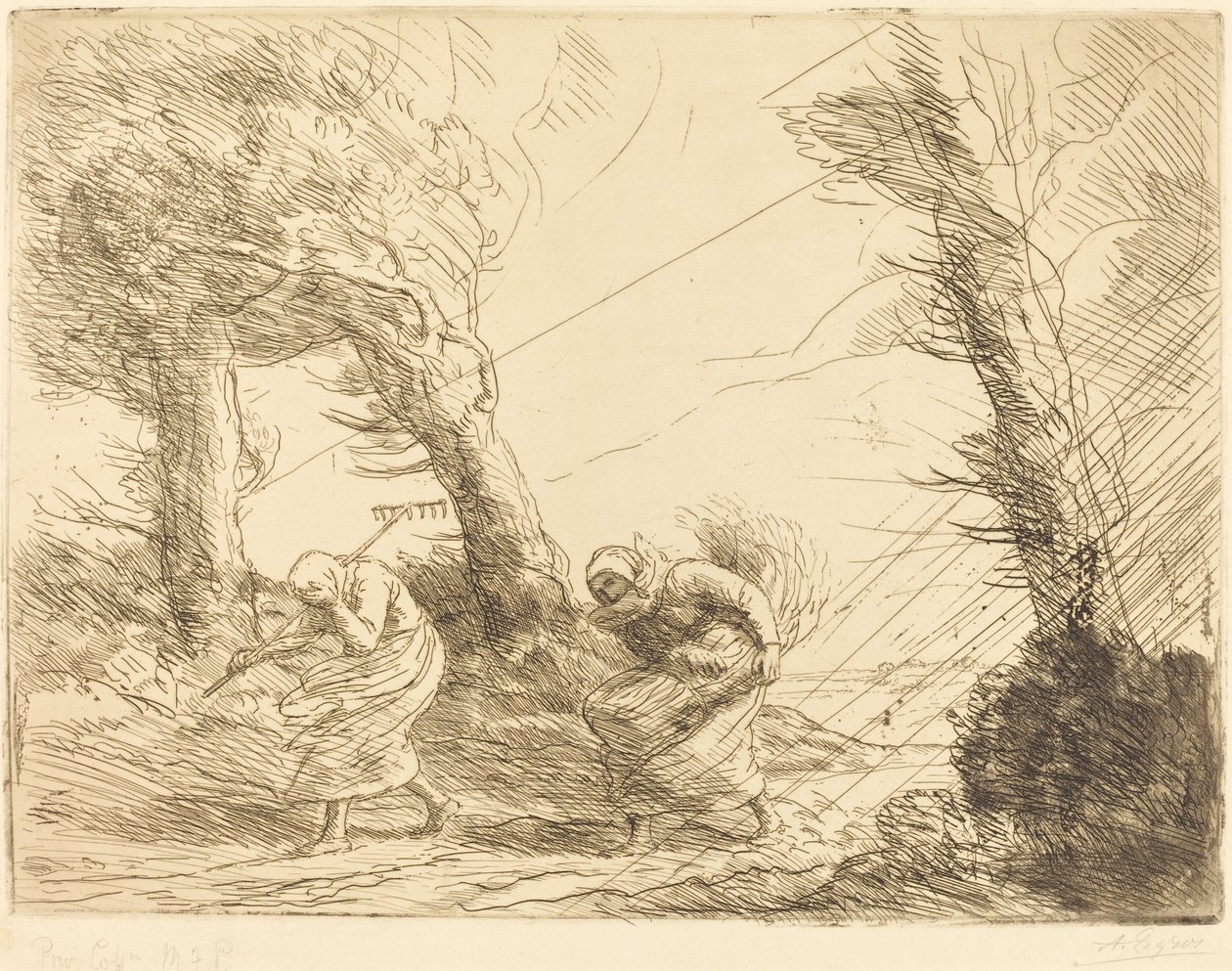 Skördare överraskade av stormen Skördare överraskade av stormen. av Alphonse Legros