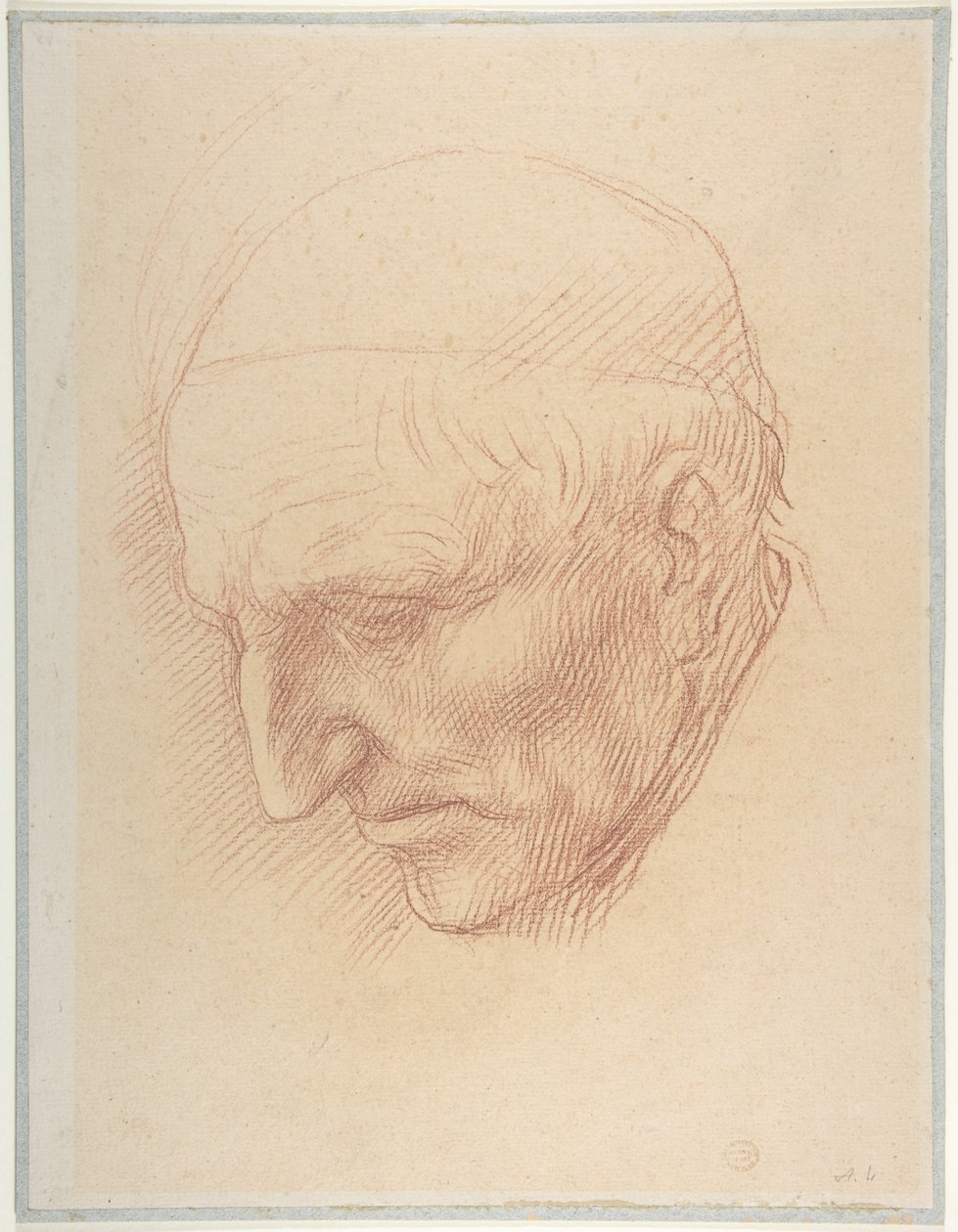 Huvudet på en vaktmästare av Alphonse Legros