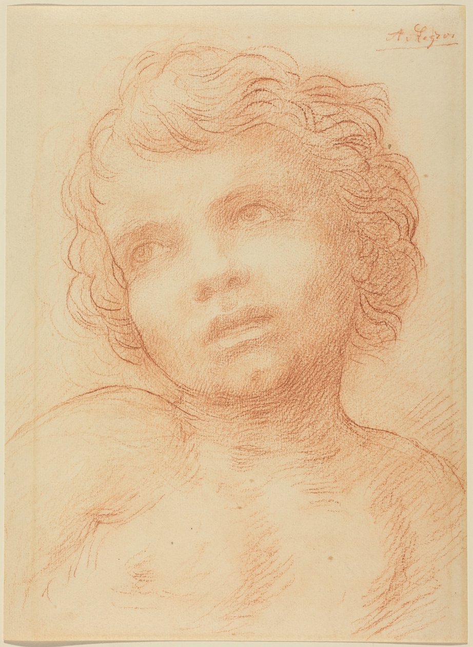 Ett barns huvud av Alphonse Legros