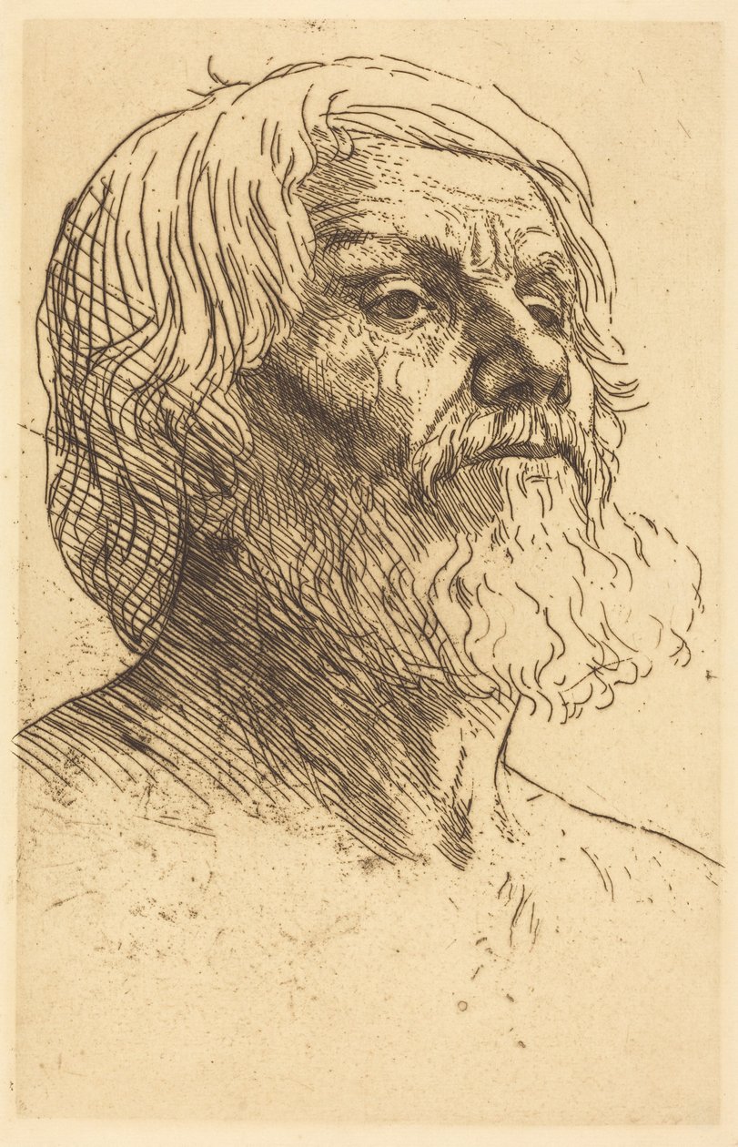 Huvud av en man av Alphonse Legros