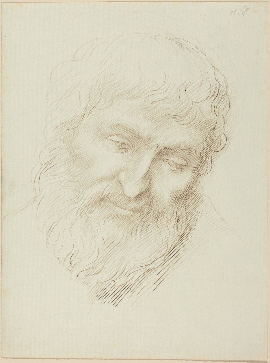 En mans huvud av Alphonse Legros