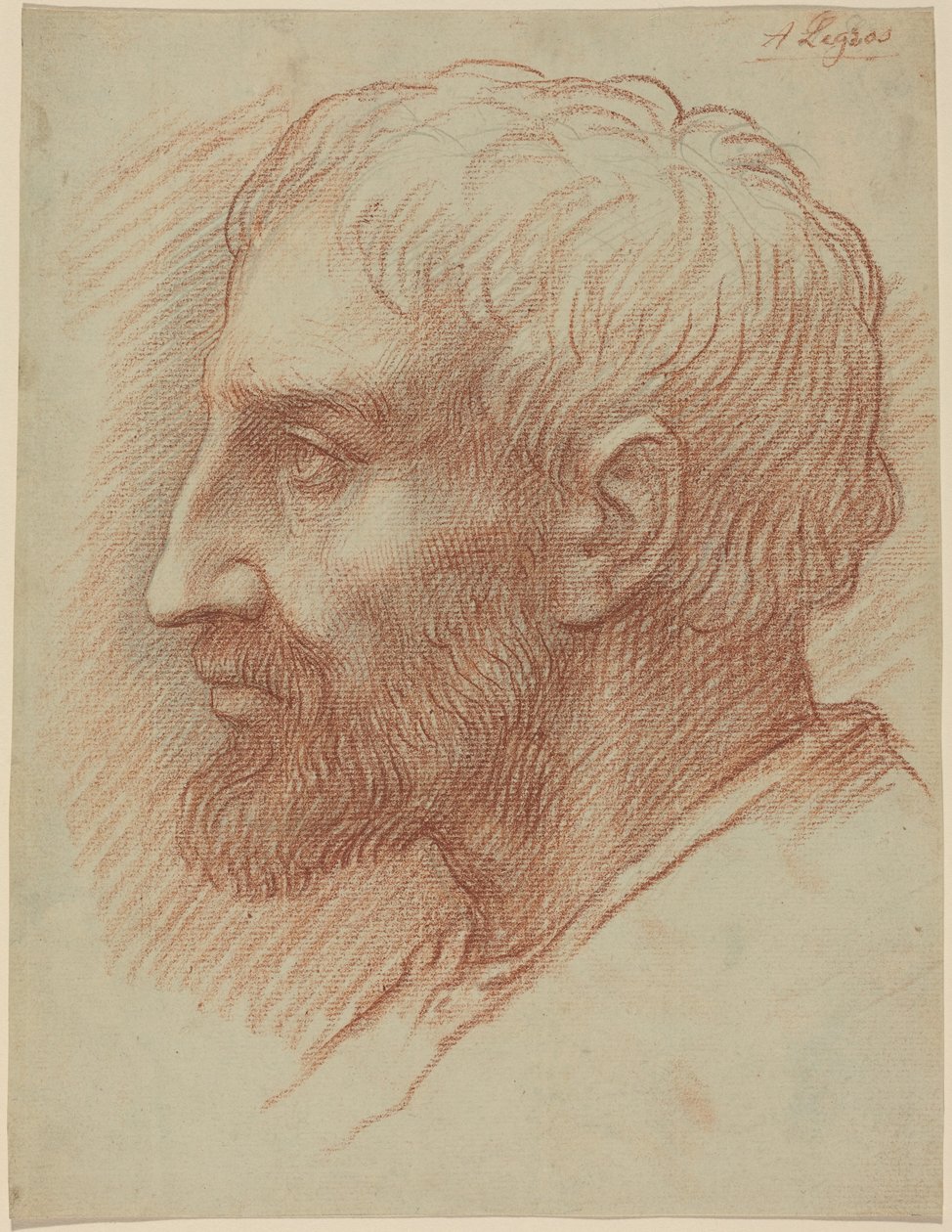 En mans huvud av Alphonse Legros