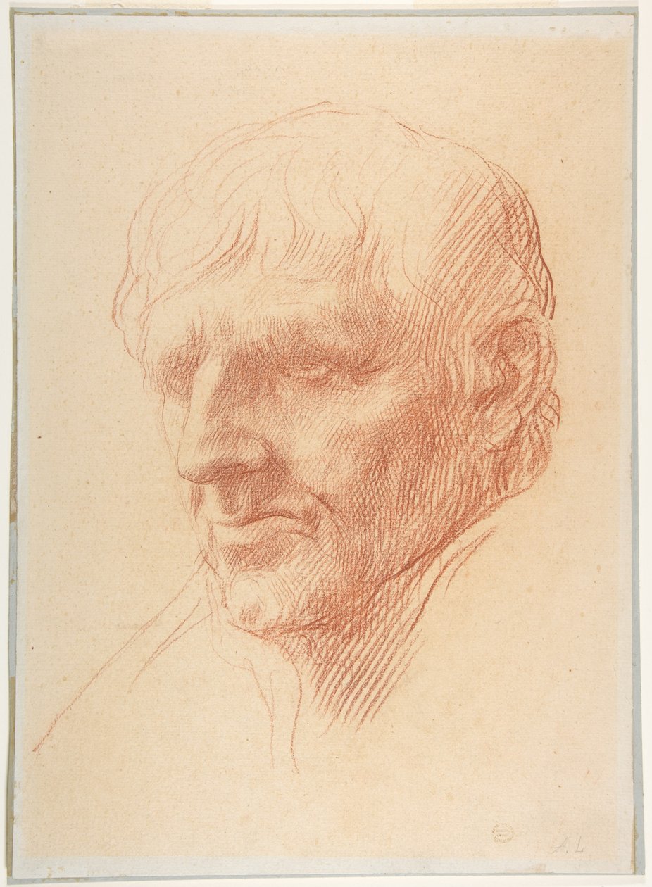 Huvud av en man av Alphonse Legros