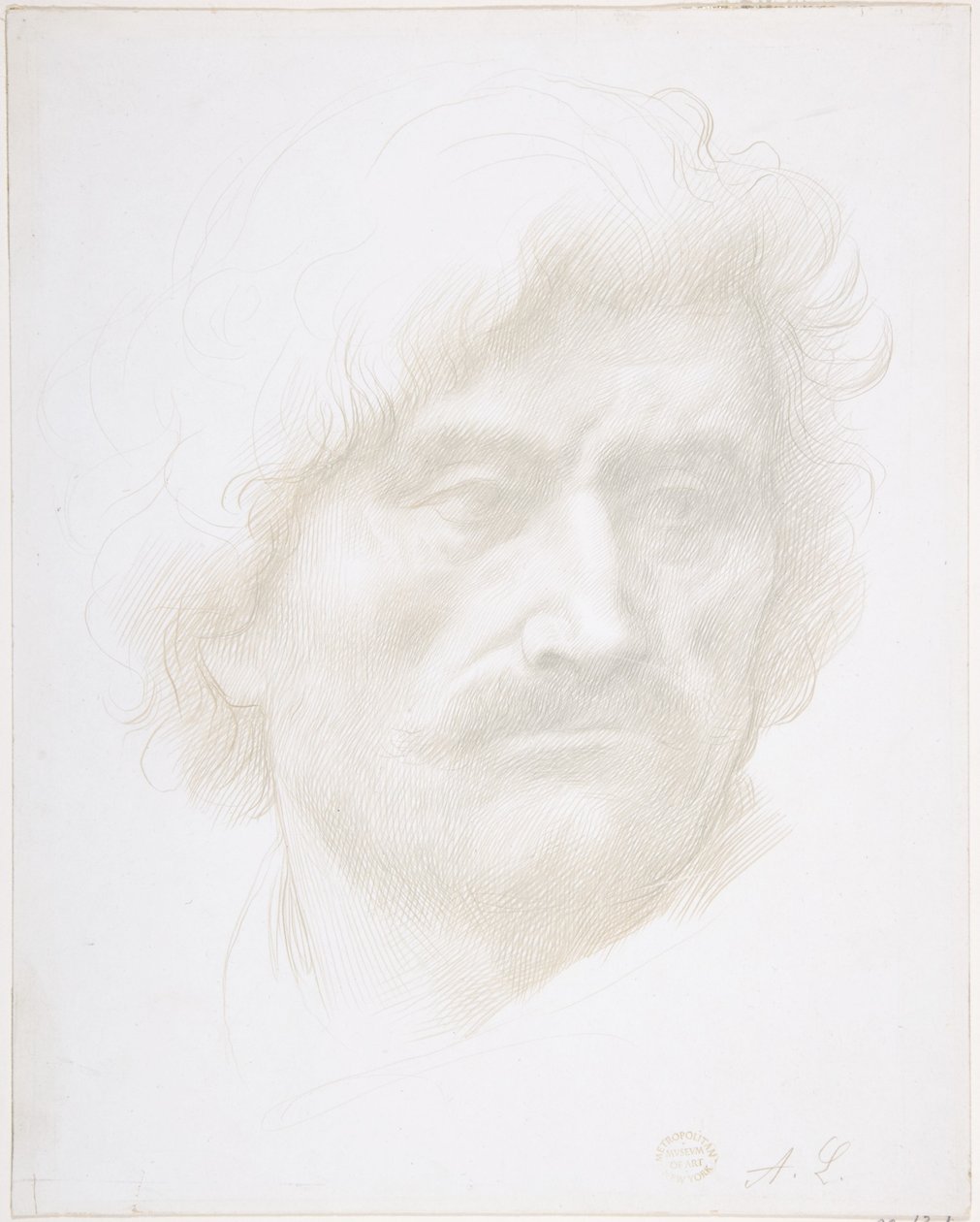 Huvud av en man av Alphonse Legros