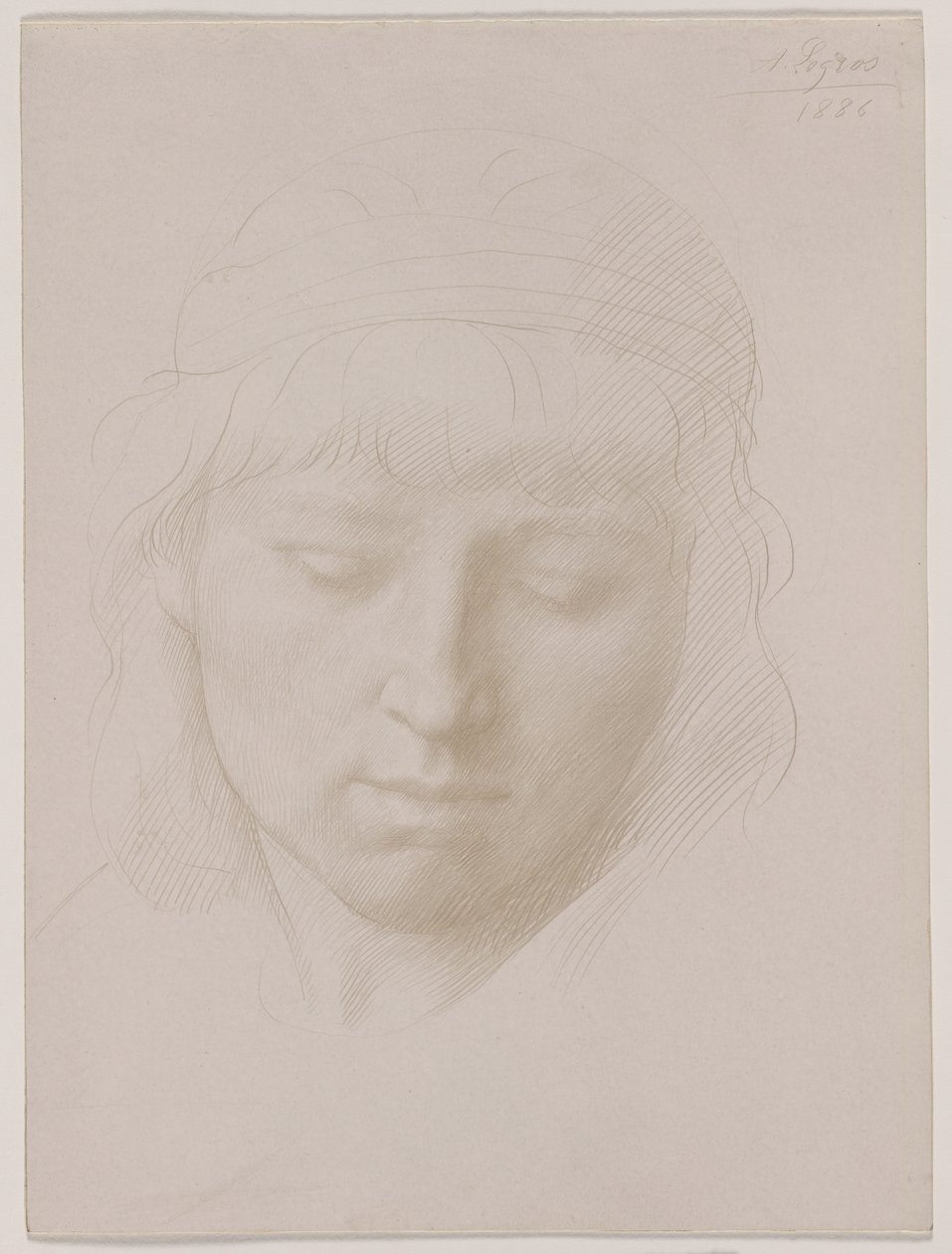 Chef för en man, 1886. av Alphonse Legros