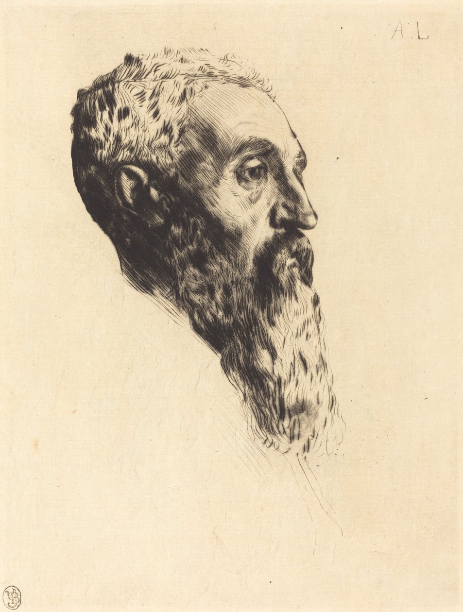 Head of a Model Heads of models. av Alphonse Legros
