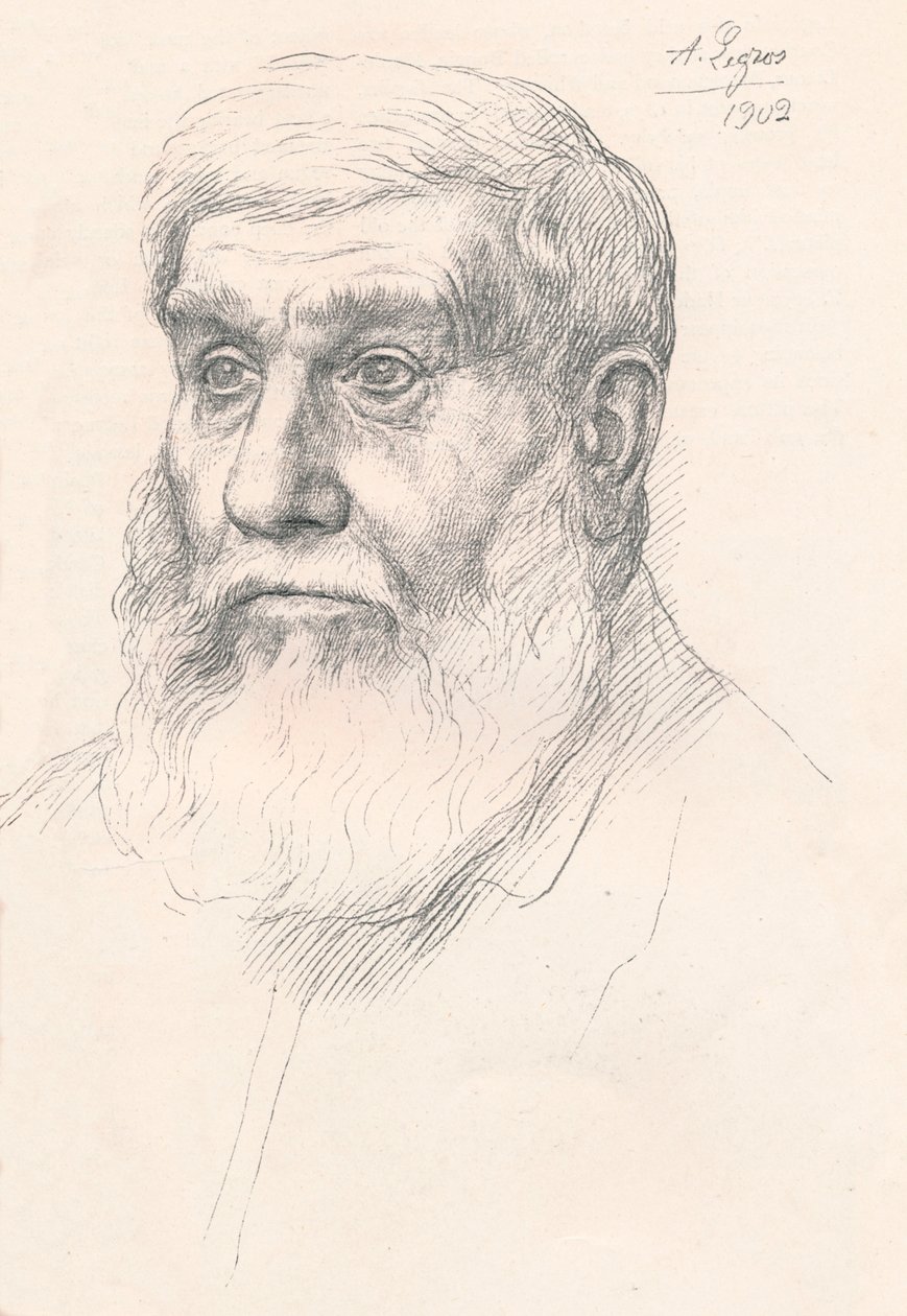 Chef för en bonde, 1902, 1903 av Alphonse Legros