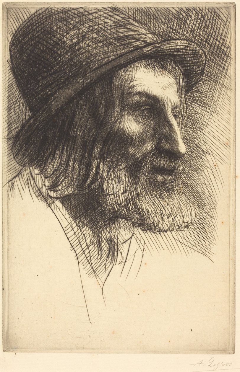 Huvudstudie av en engelsk arbetare (Herden) av Alphonse Legros