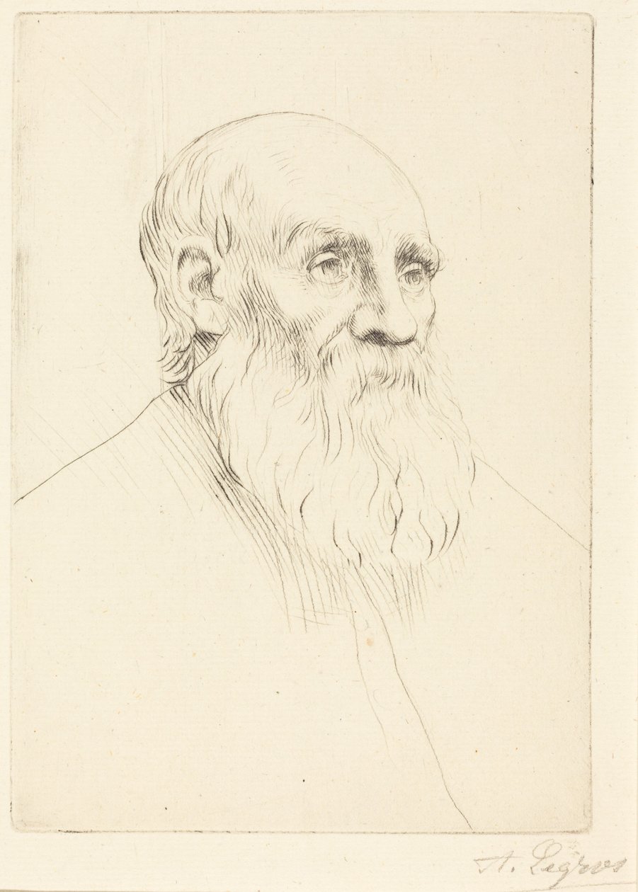 Huvud av en gammal man (huvudstudie) av Alphonse Legros