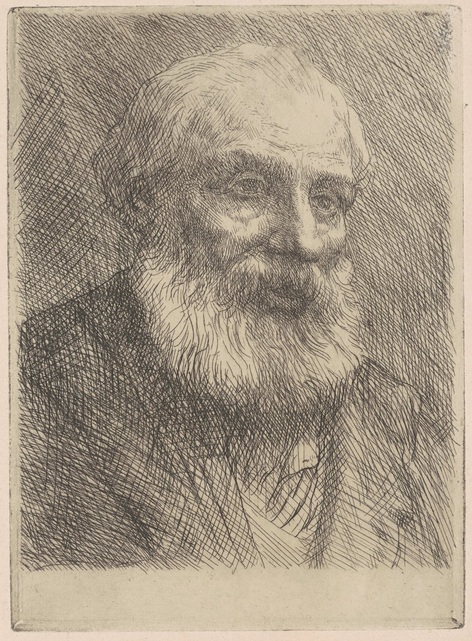 En gammal mans huvud av Alphonse Legros