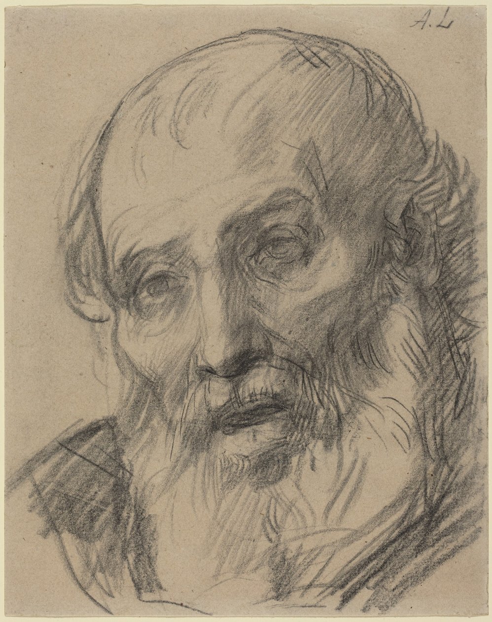 Huvud av en gammal man av Alphonse Legros