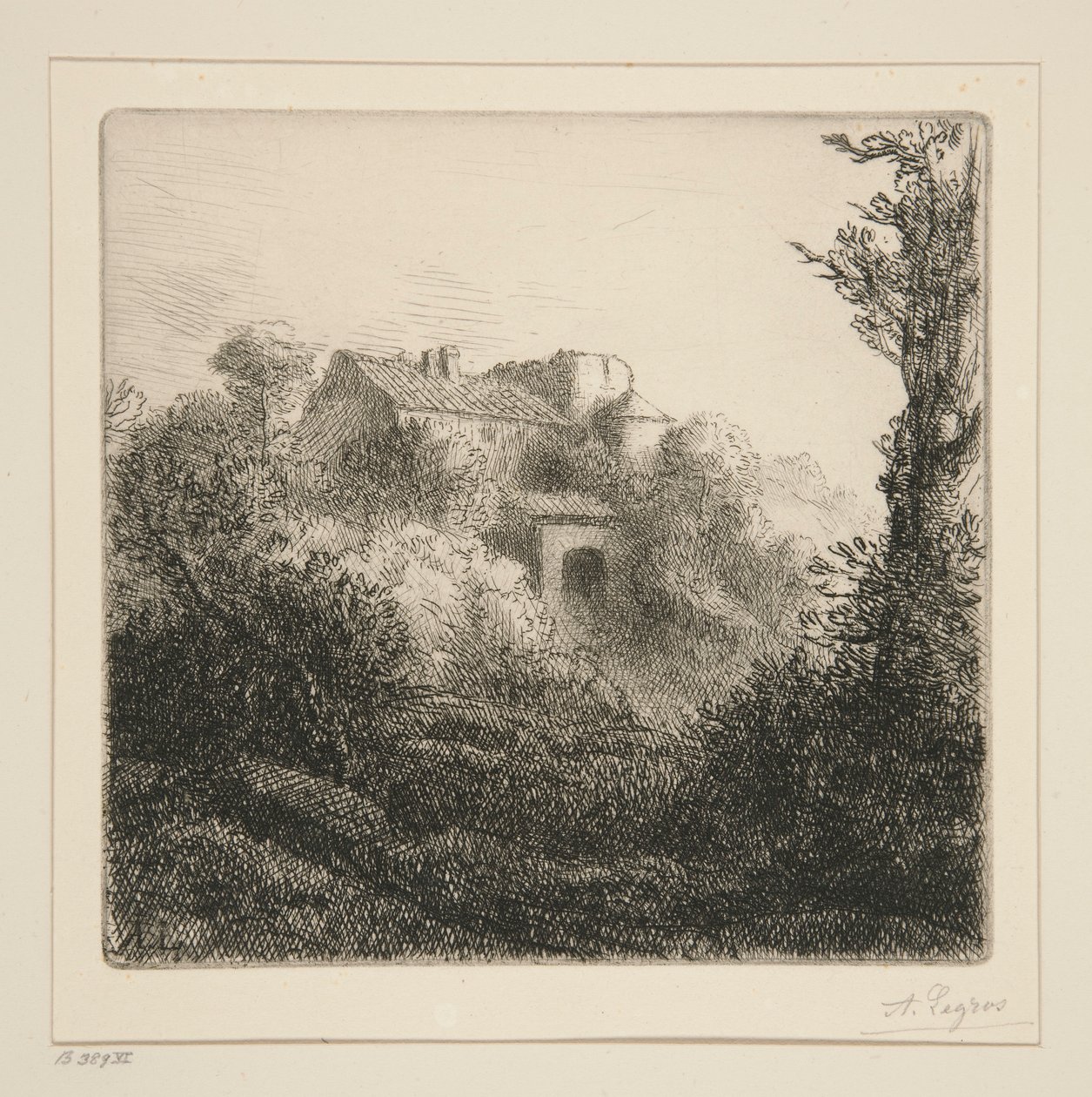 Gården på kullen av Alphonse Legros