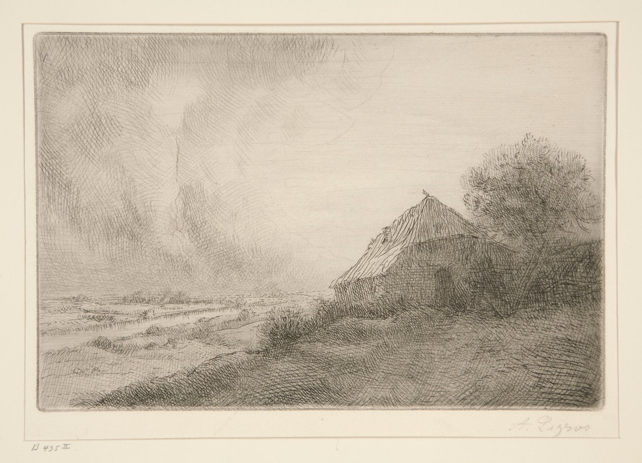 Kojan på kullen av Alphonse Legros