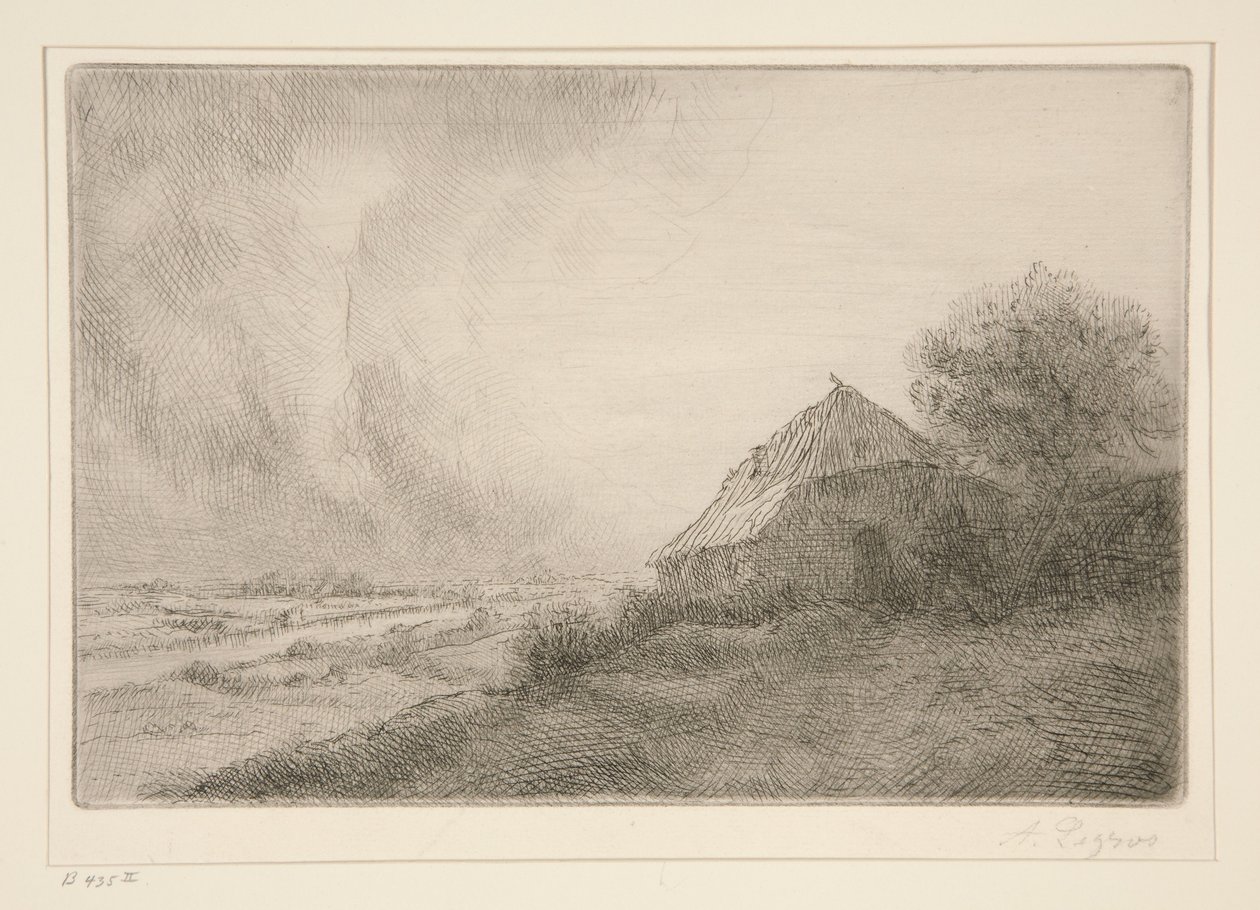 Stugan på kullen av Alphonse Legros