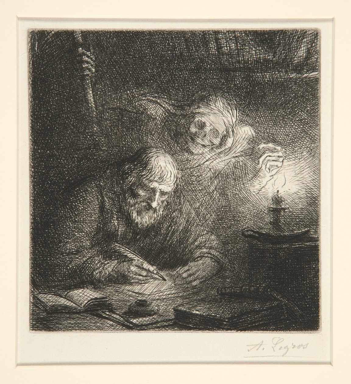 Döden och filosofen (Death and the Philosopher) av Alphonse Legros