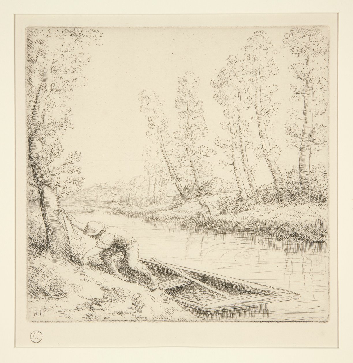 Morgon på floden av Alphonse Legros