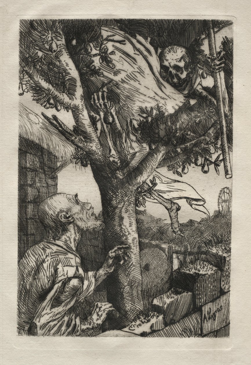 Död i päronträdet. av Alphonse Legros