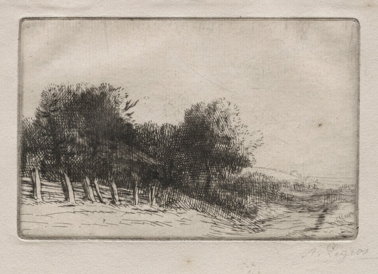 Landskap Ett landskap. av Alphonse Legros