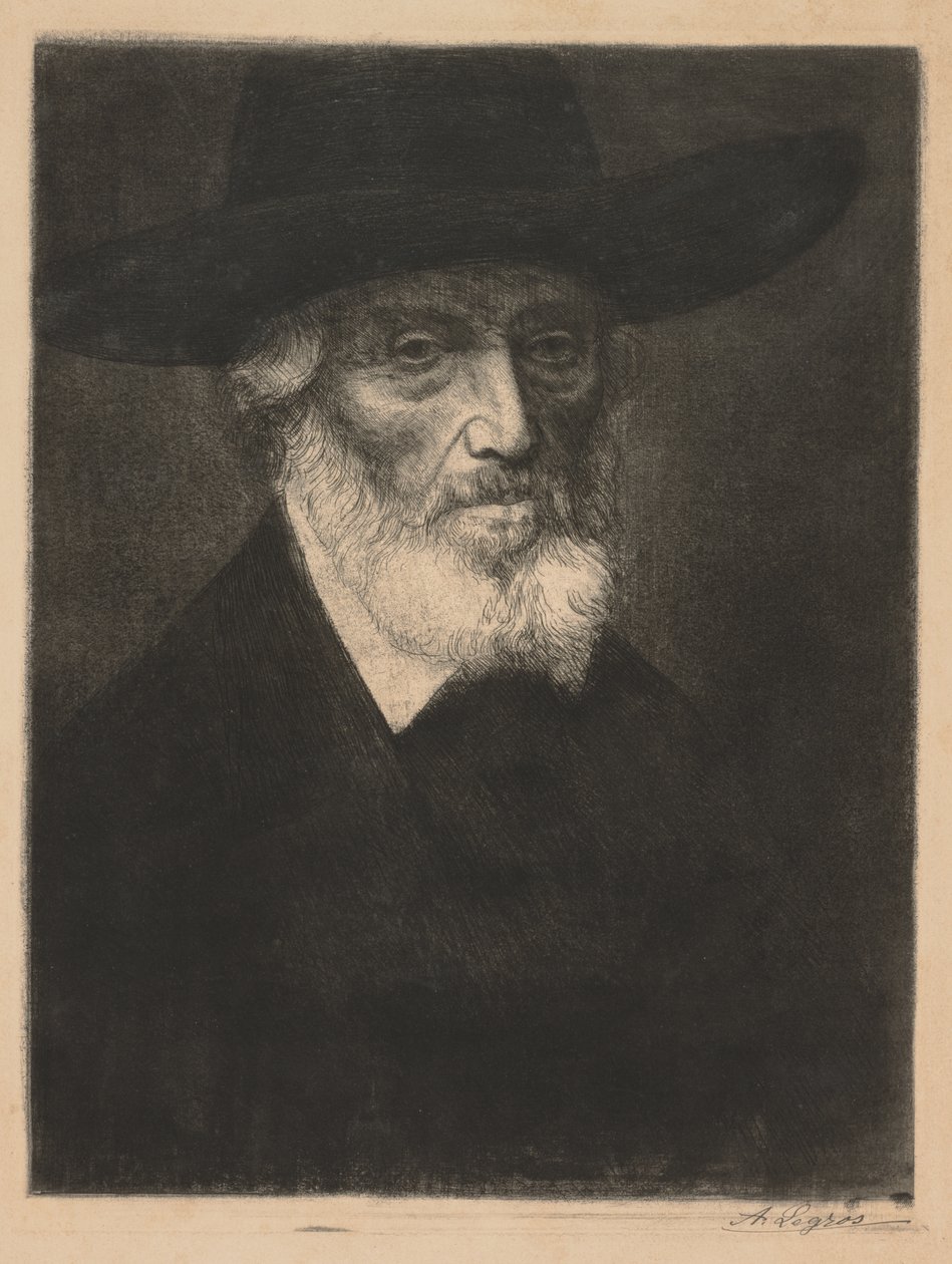 Stort porträtt av Thomas Carlyle av Alphonse Legros