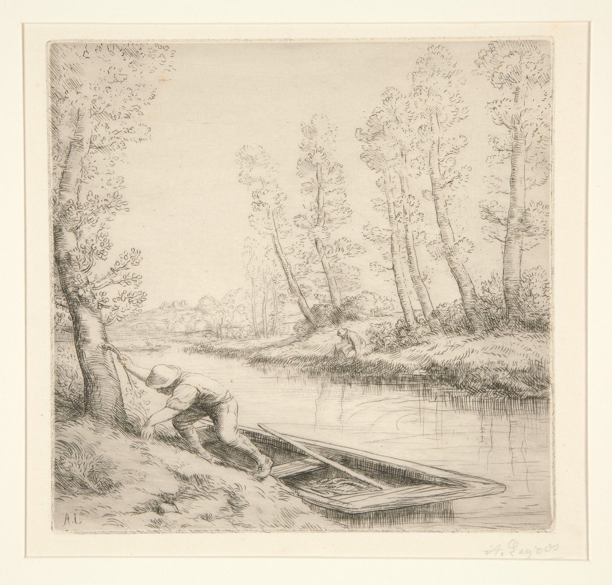 Morgon vid floden av Alphonse Legros