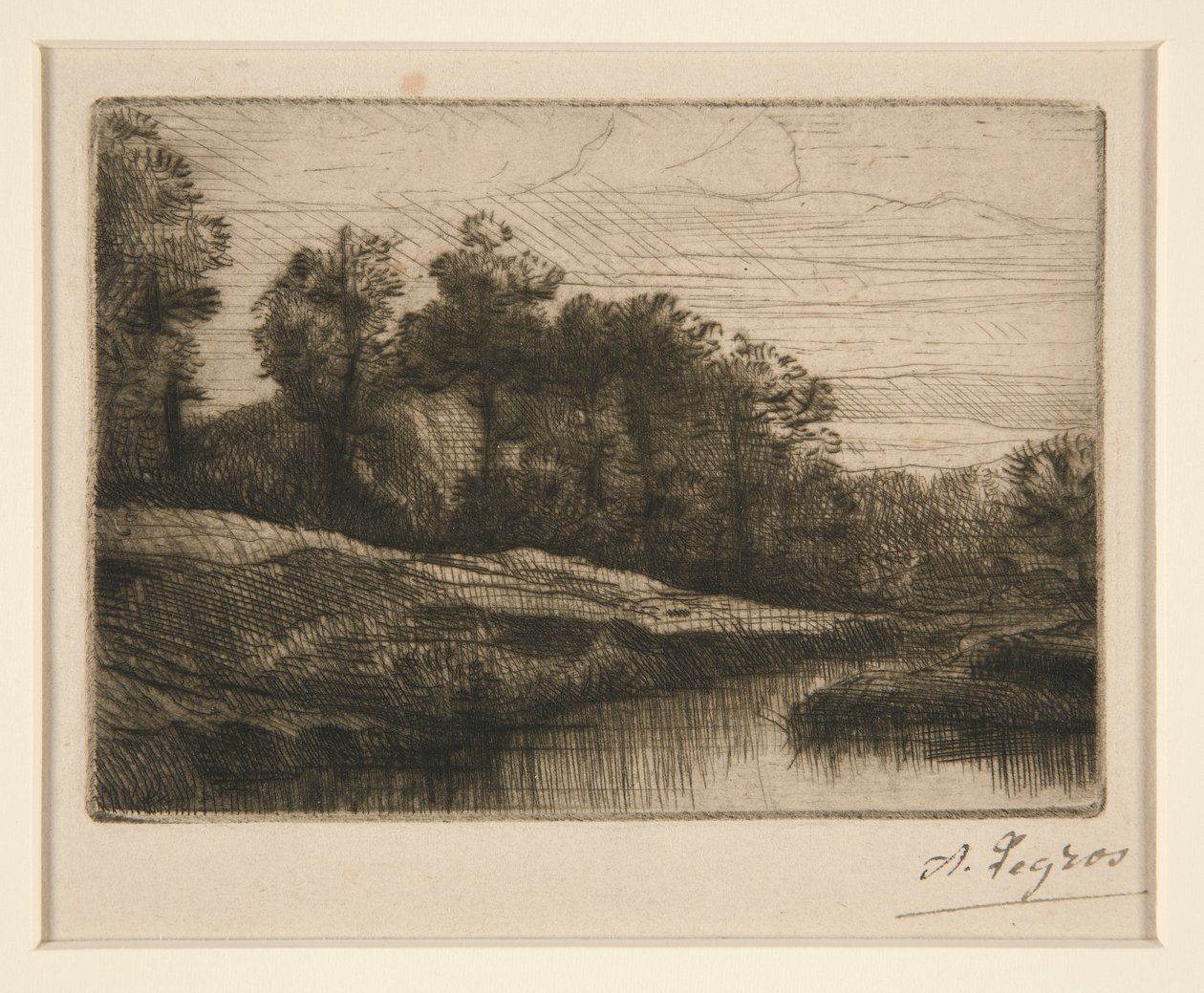 Kvällssolnedgång av Alphonse Legros
