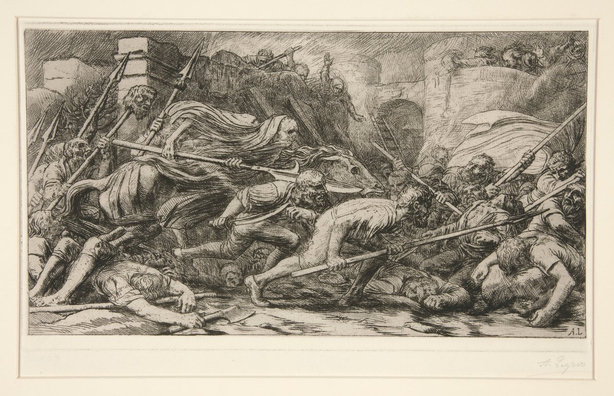Le Triomphe de la Mort: Apres le Combat (Dödens triumf: efter slaget) av Alphonse Legros