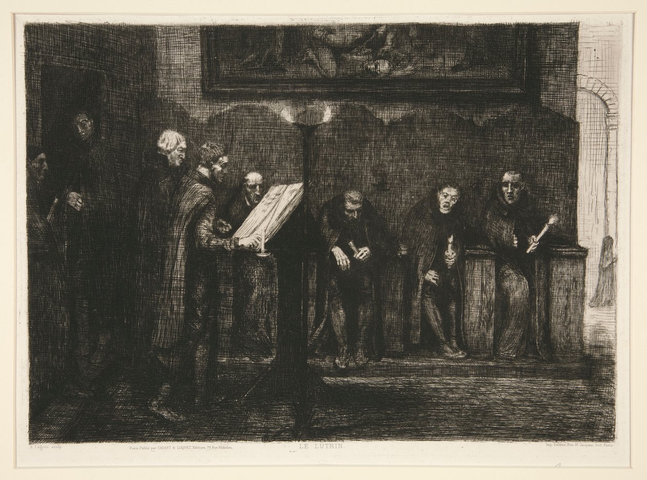 Les Chantres Espagnols - Le Lutrin (De spanska kantorerna eller talarstolen) av Alphonse Legros
