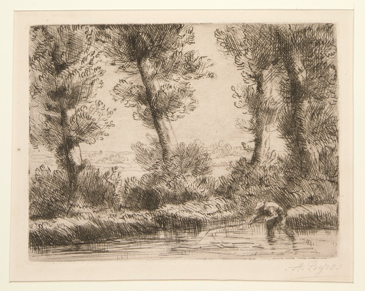 Les bords de la Liane (Lianens stränder) av Alphonse Legros