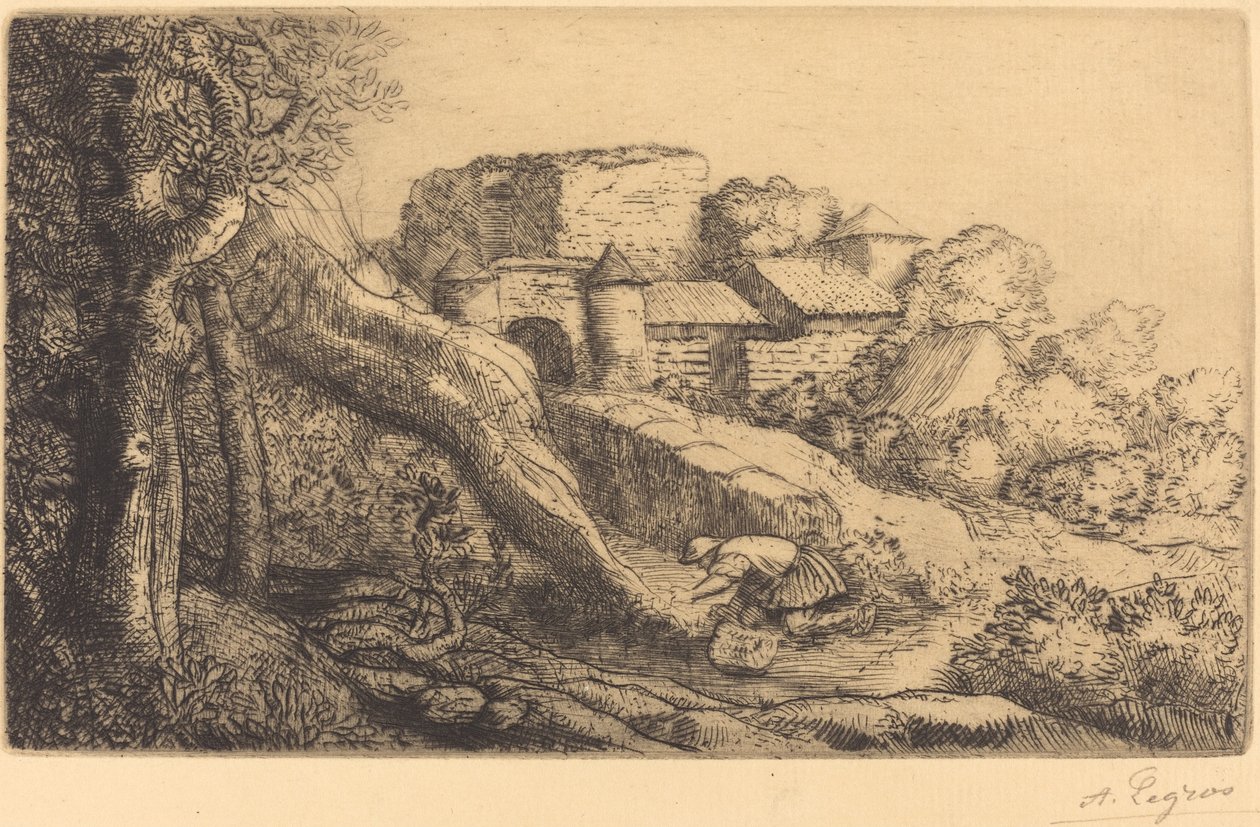 Liten brännare av gräs av Alphonse Legros