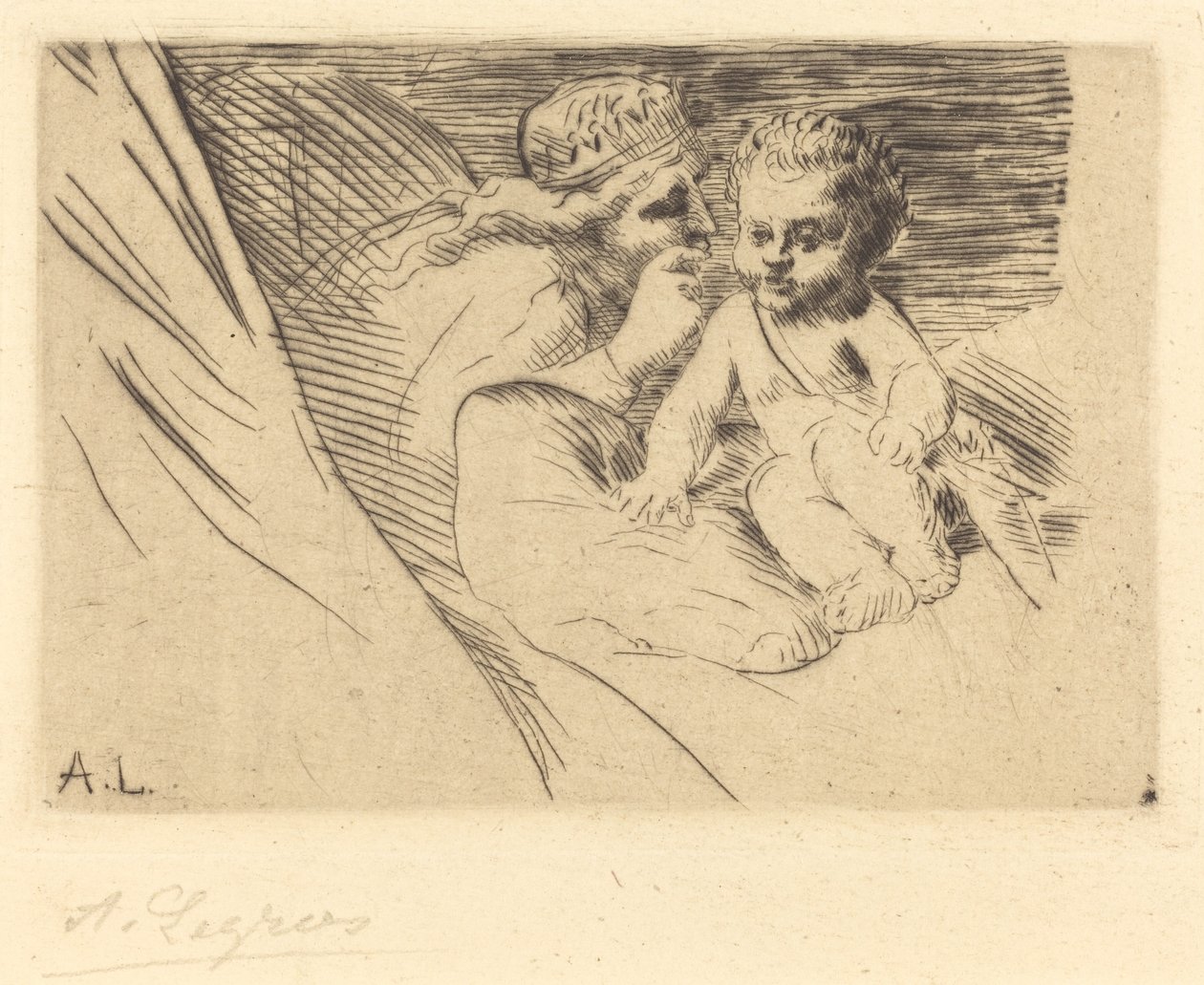 Mab och Cupid (Mab et Cupidon) av Alphonse Legros