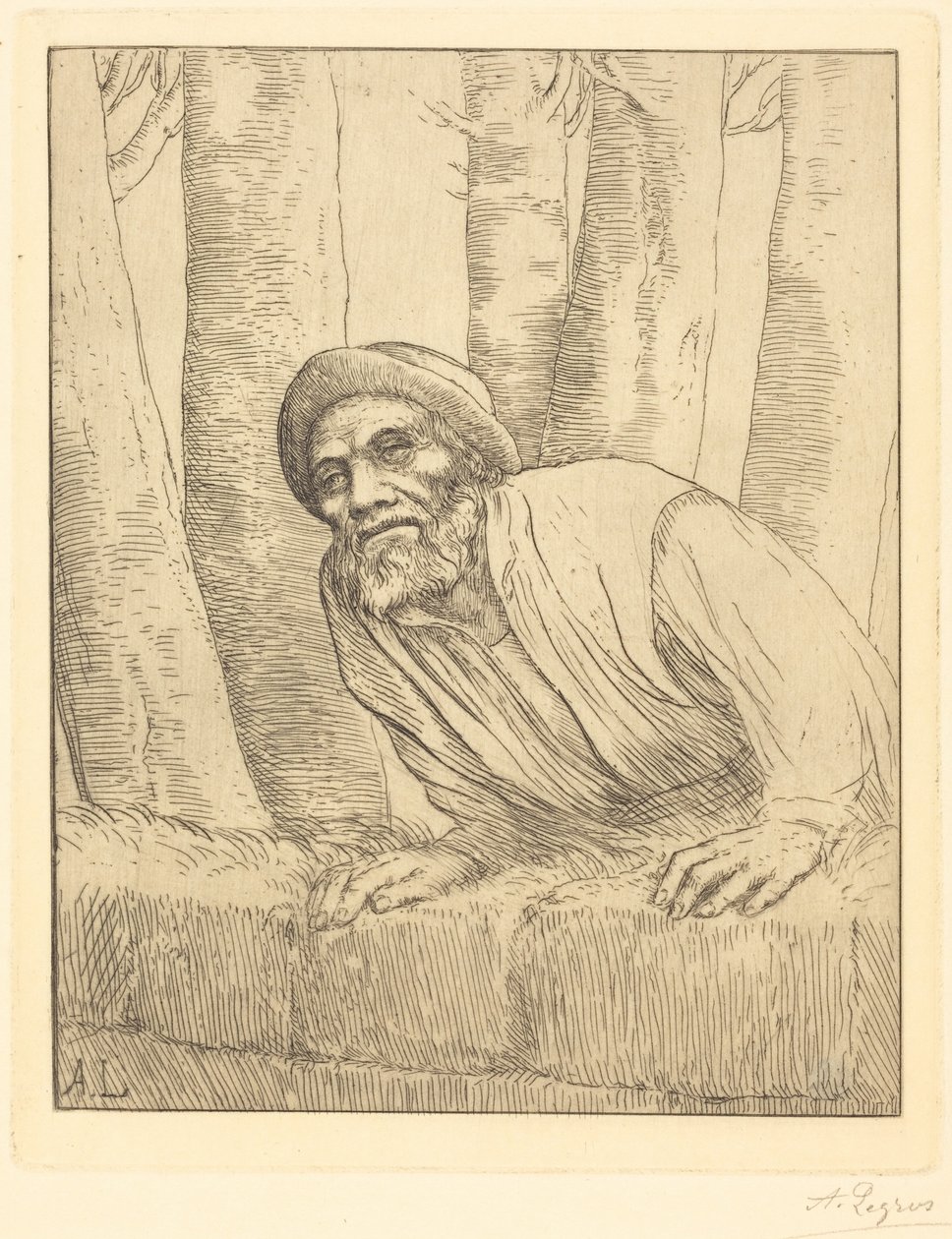 Man som klättrar på en vägg (Klättring) av Alphonse Legros