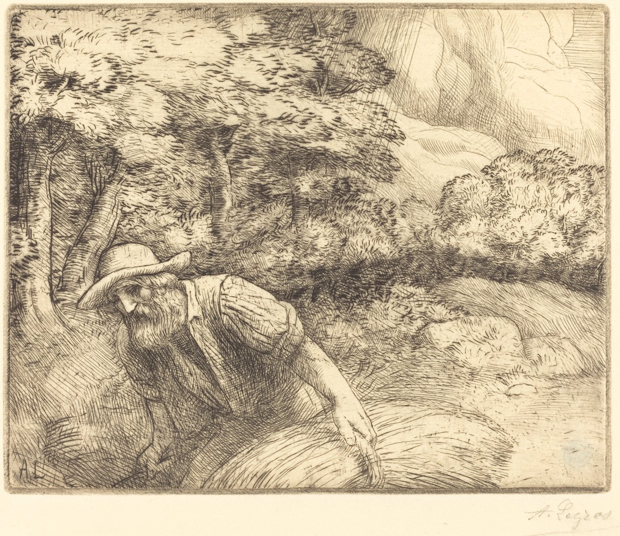 Man födosöker Man födosöker. av Alphonse Legros
