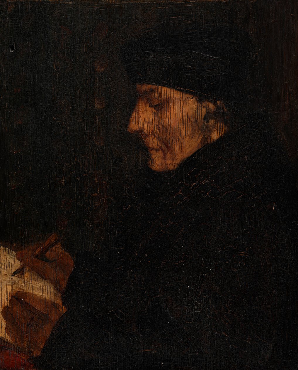 Minneskopia av Holbeins Erasmus av Alphonse Legros