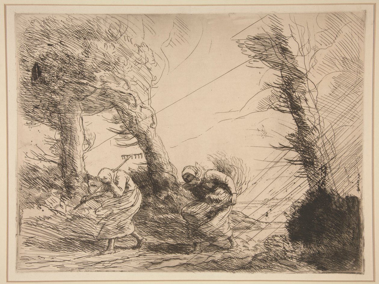 Skördare överraskade av av Alphonse Legros
