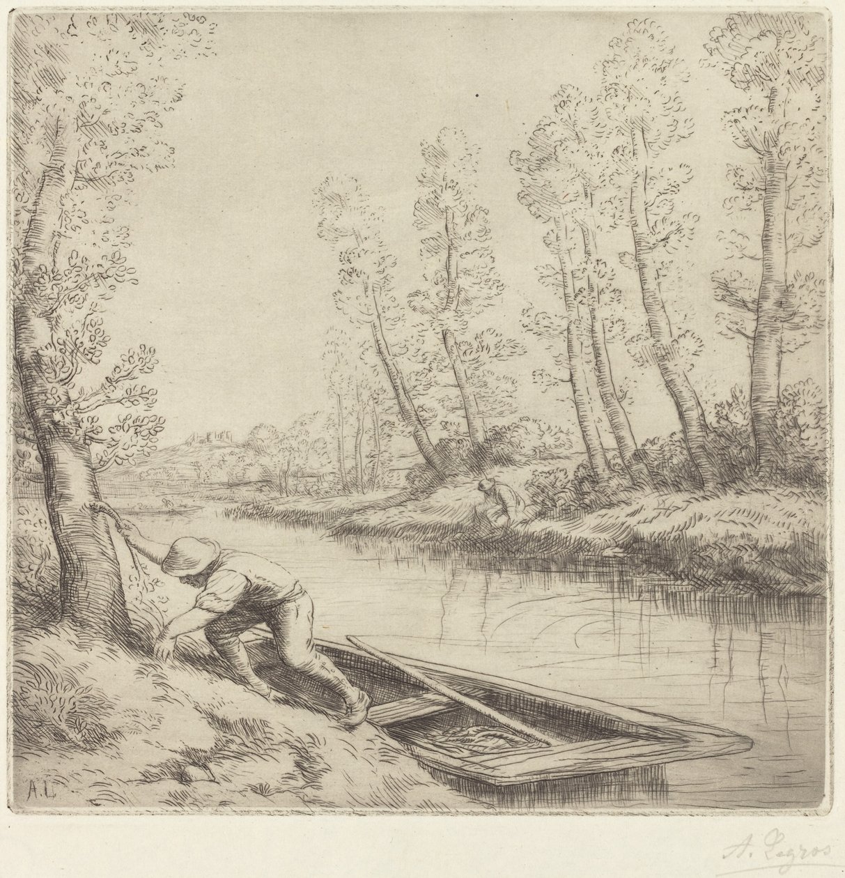 Morgon längs floden av Alphonse Legros